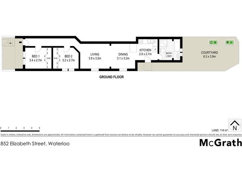 852 Elizabeth Street, Waterloo NSW 2017 Floorplan