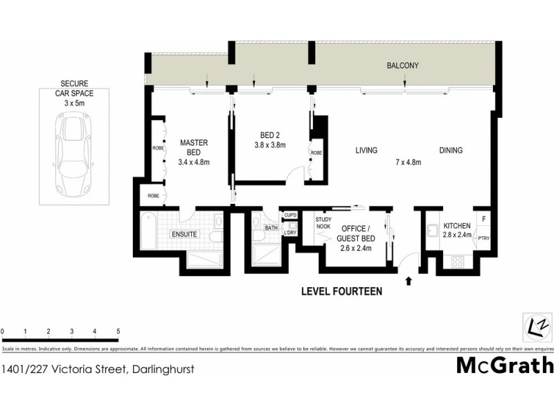 1401/227 Victoria Street, Darlinghurst NSW 2010 Floorplan