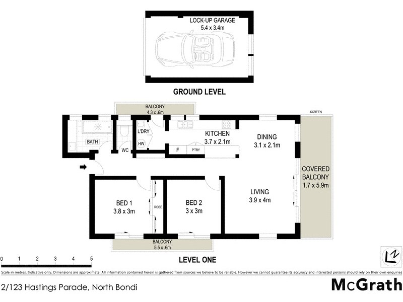 2/123 Hastings Parade, North Bondi NSW 2026 Floorplan