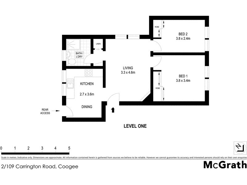 2/109 Carrington Road, Coogee NSW 2034 Floorplan