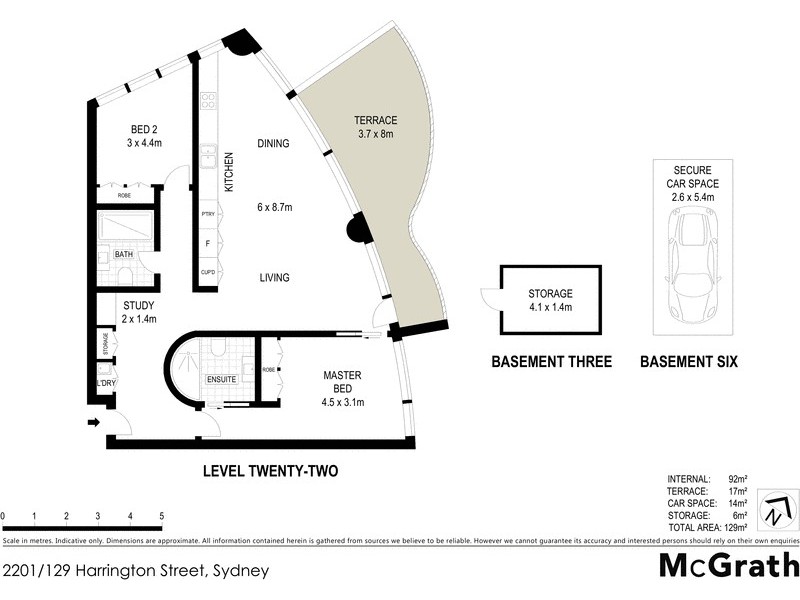 2201/129 Harrington Street, Sydney NSW 2000 Floorplan