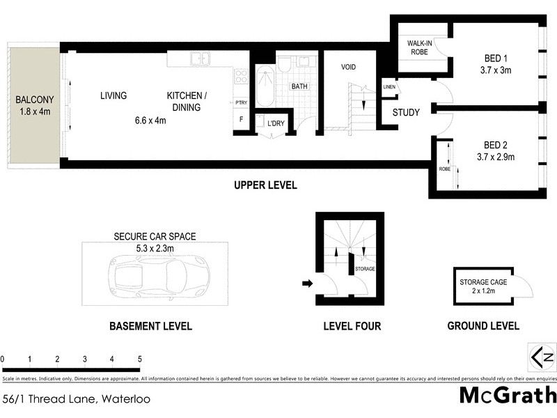 56/1 Thread Lane, Waterloo NSW 2017 Floorplan