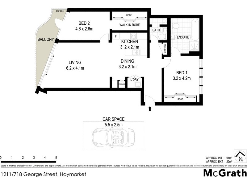 1211/718 George Street, Haymarket NSW 2000 Floorplan