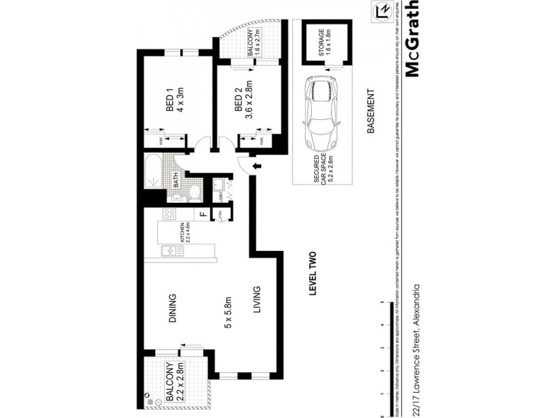 22/17 Lawrence Street, Alexandria NSW 2015 Floorplan