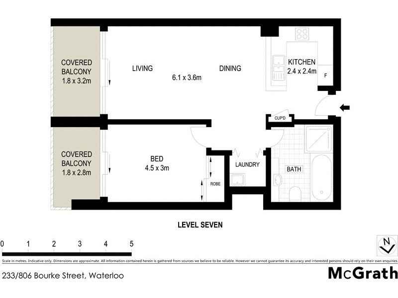 233/806 Bourke Street, Waterloo NSW 2017 Floorplan