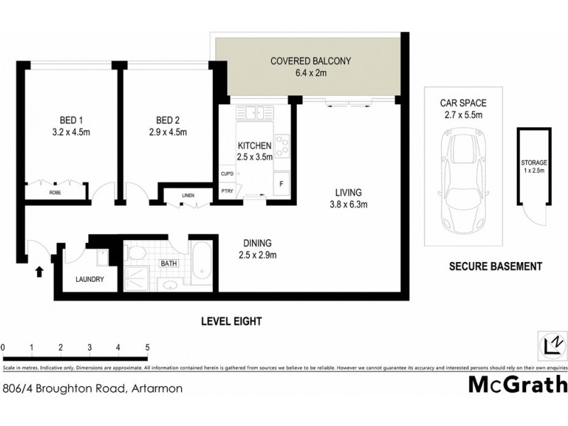 806/4 Broughton Road, Artarmon NSW 2064 Floorplan