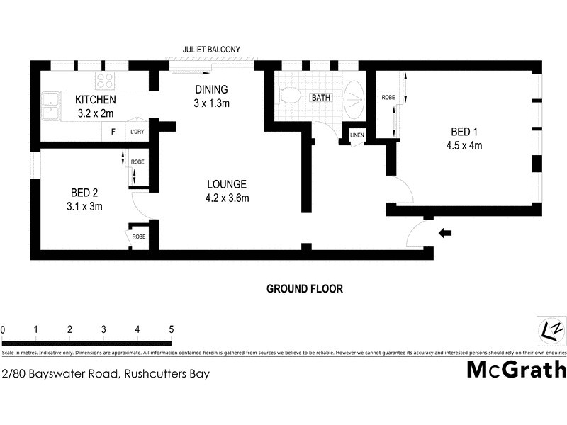 2/80 Bayswater Road, Rushcutters Bay NSW 2011 Floorplan