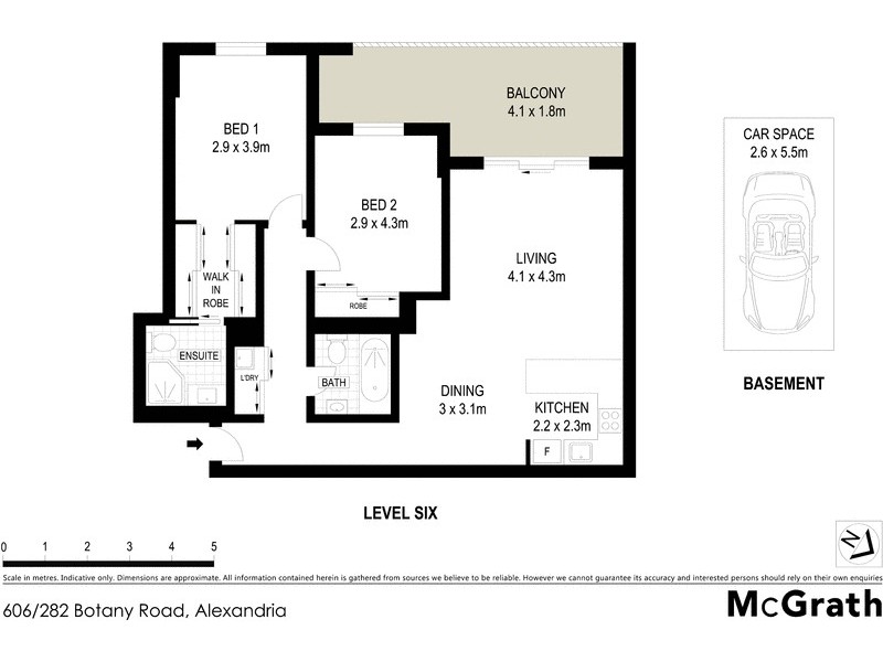606/282 Botany Road, Alexandria NSW 2015 Floorplan