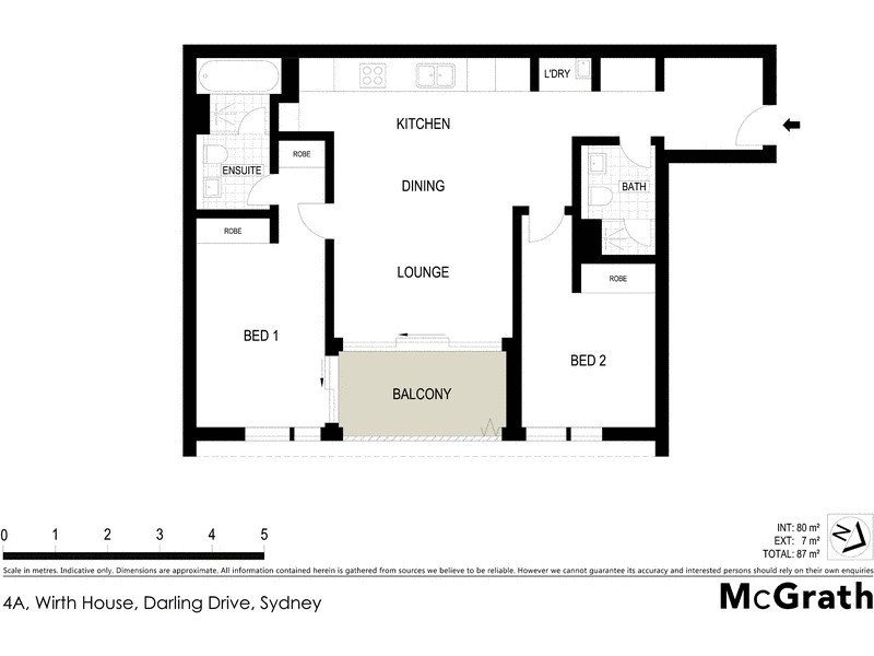 4A, Wirth House, Darling Drive, Sydney NSW 2000 Floorplan