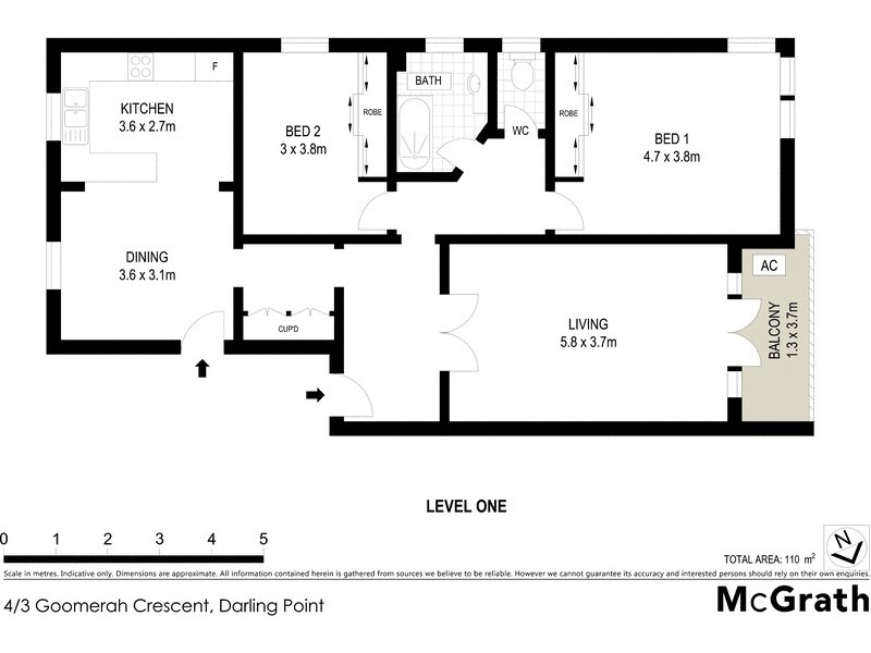 4/3 Goomerah Crescent, Darling Point NSW 2027 Floorplan