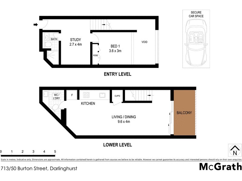 713/50 Burton Street, Darlinghurst NSW 2010 Floorplan