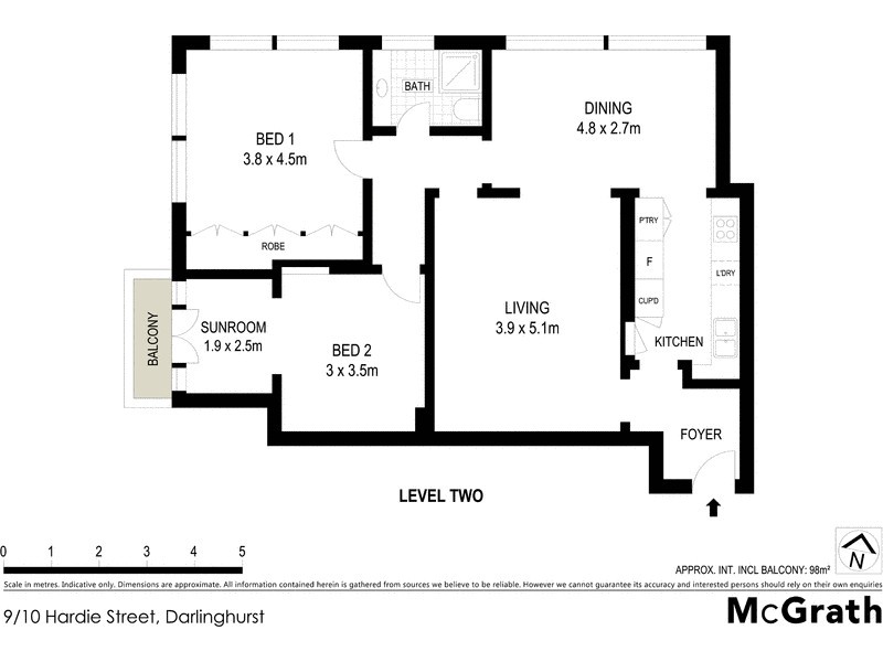 9/10 Hardie Street, Darlinghurst NSW 2010 Floorplan