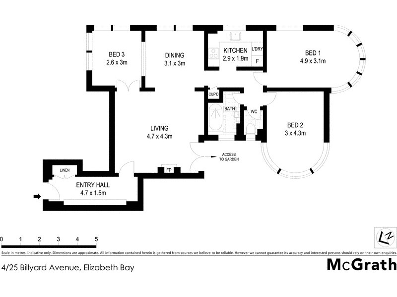 4/25 Billyard Avenue, Elizabeth Bay NSW 2011 Floorplan