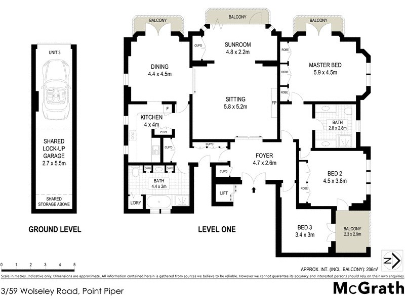 3/59 Wolseley Road, Point Piper NSW 2027 Floorplan