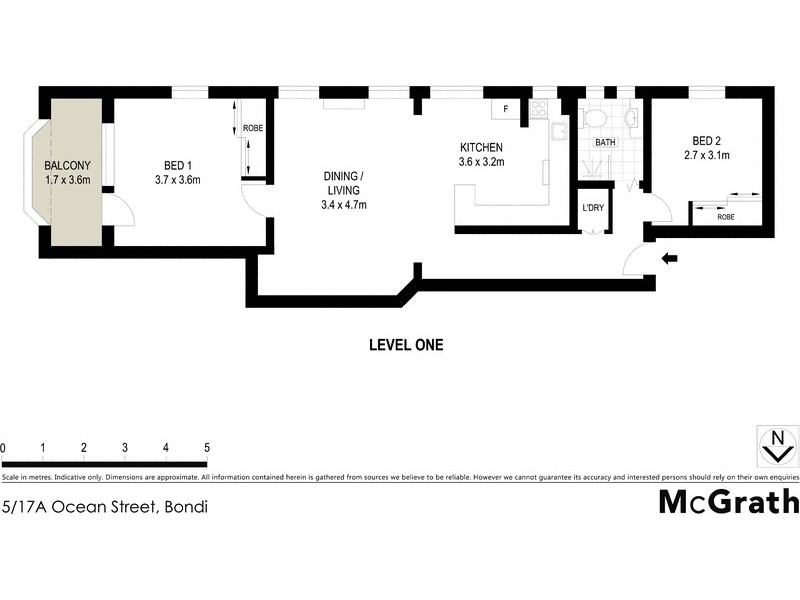 5/17a Ocean Street, Bondi NSW 2026 Floorplan