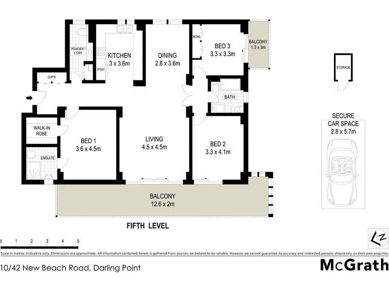 52/43 New Beach Road, Darling Point NSW 2027 Floorplan