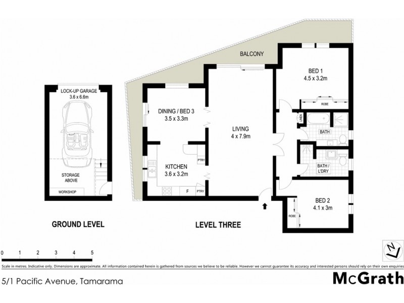 5/1 Pacific Avenue, Tamarama NSW 2026 Floorplan