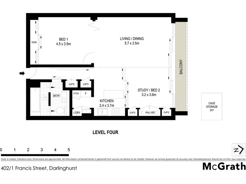 402/1 Francis Street, Darlinghurst NSW 2010 Floorplan