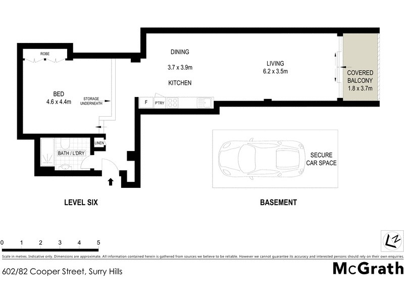 602/82 Cooper Street, Surry Hills NSW 2010 Floorplan