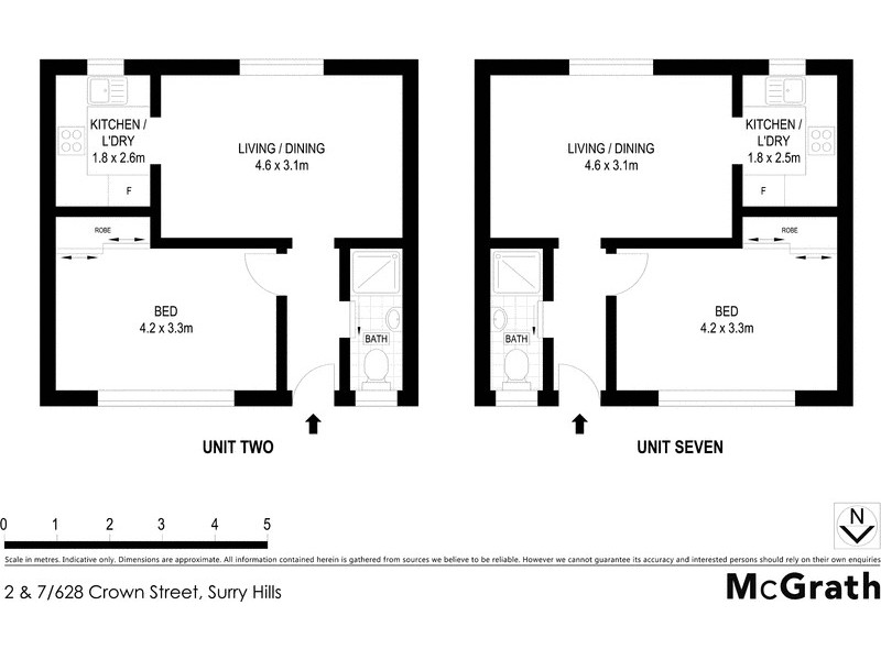 2 and 7/628 Crown Street, Surry Hills NSW 2010 Floorplan