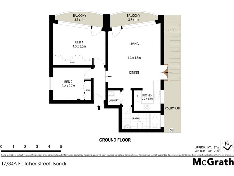 17/34A Fletcher Street, Bondi NSW 2026 Floorplan