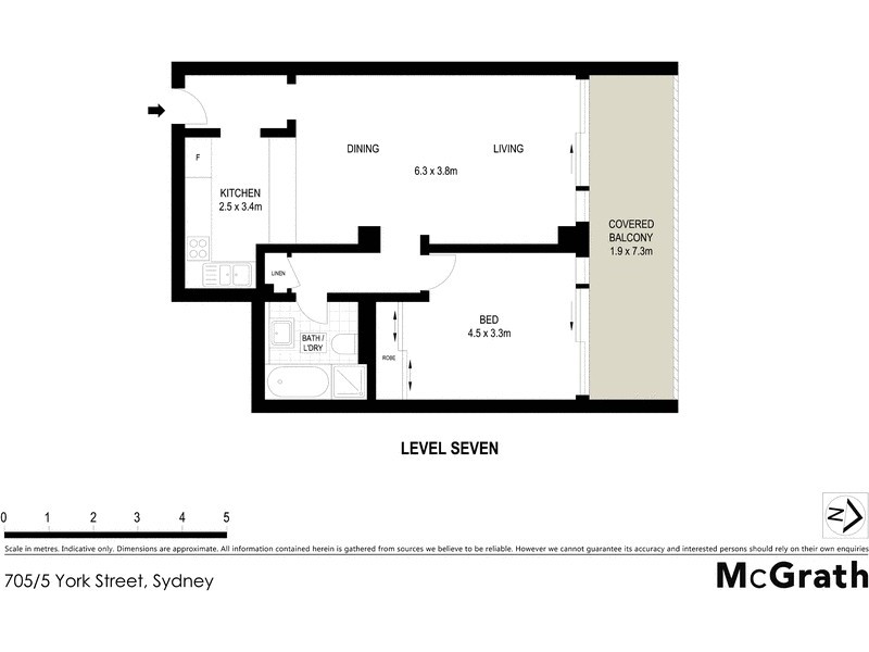 705/5 York Street, Sydney NSW 2000 Floorplan