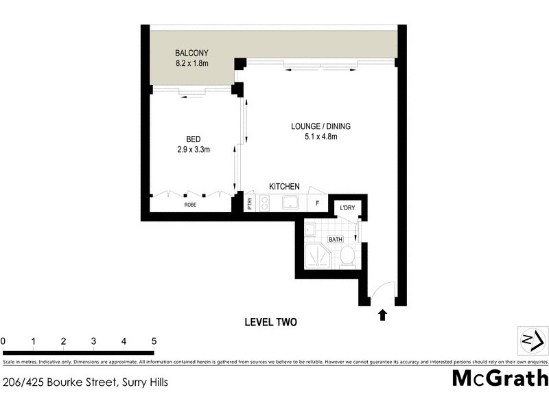206/425 Bourke Street, Surry Hills NSW 2010 Floorplan