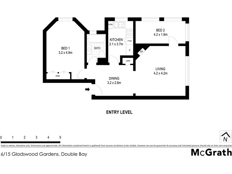6/15 Gladswood Gardens, Double Bay NSW 2028 Floorplan