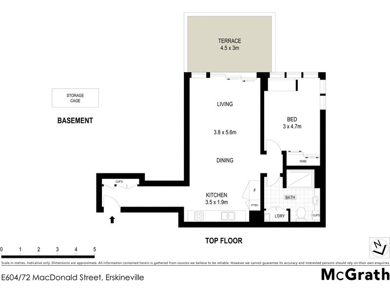 E604/72 MacDonald Street, Erskineville NSW 2043 Floorplan