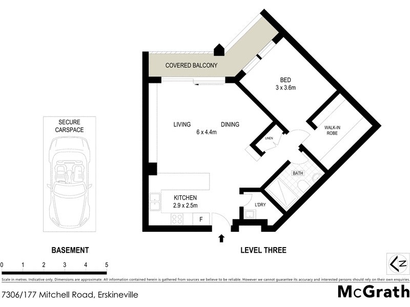 7306/177 Mitchell Road, Erskineville NSW 2043 Floorplan