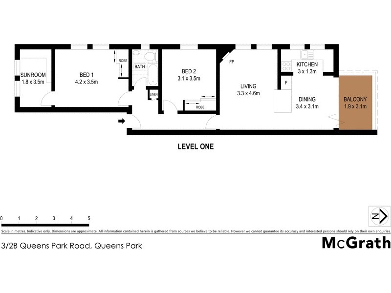 3/2B Queens Park Road, Queens Park NSW 2022 Floorplan