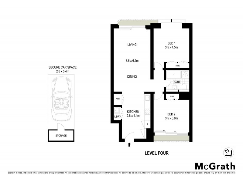 402/180 Campbell Parade, Bondi Beach NSW 2026 Floorplan