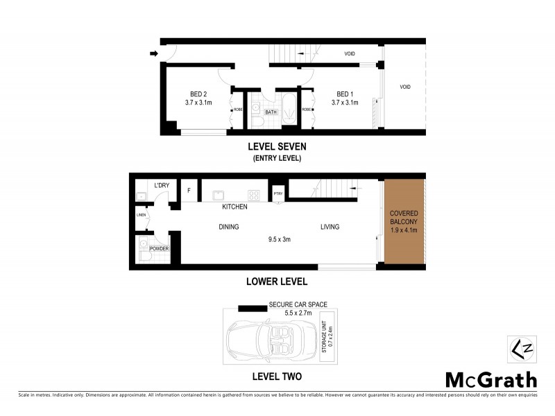 707/50 Burton Street, Darlinghurst NSW 2010 Floorplan