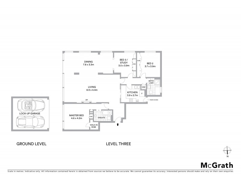 3B/27 Sutherland Crescent, Darling Point NSW 2027 Floorplan