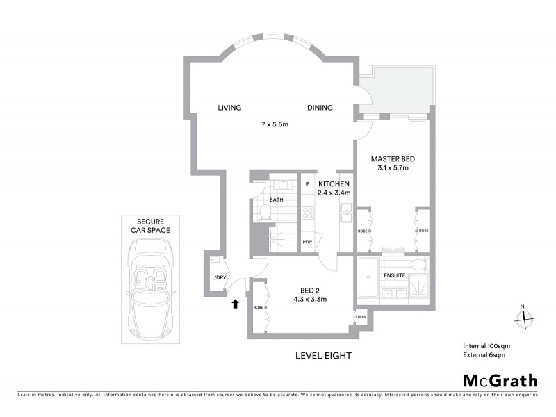 801/9 Bayswater Road, Potts Point NSW 2011 Floorplan