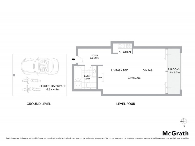 418/88 Dowling Street, Woolloomooloo NSW 2011 Floorplan