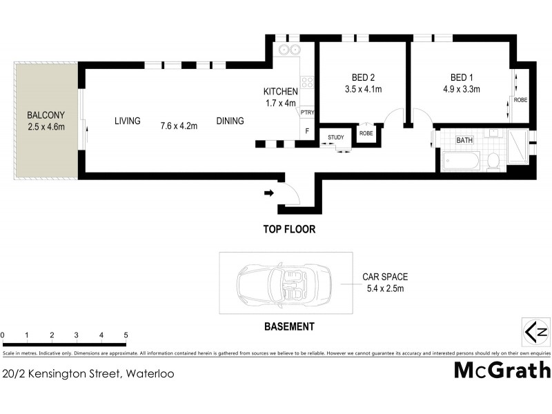 20/2 Kensington Street, Waterloo NSW 2017 Floorplan