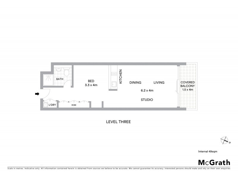309/45 Shelley Street, Sydney NSW 2000 Floorplan