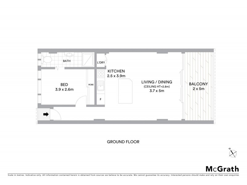 4/20 Illawong Avenue, Tamarama NSW 2026 Floorplan