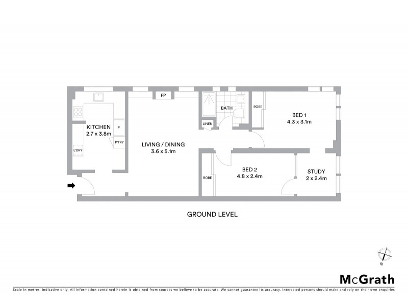 1/12 Manion Avenue, Rose Bay NSW 2029 Floorplan