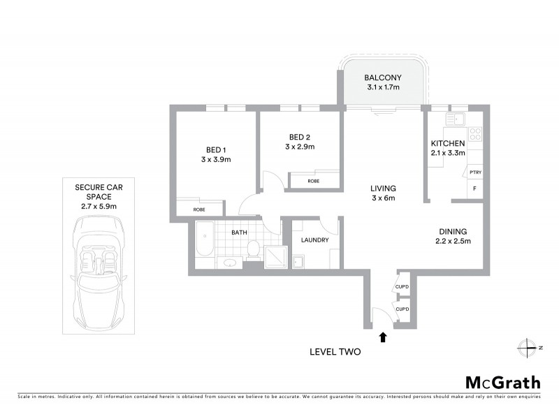 2A/20-22 Onslow Avenue, Elizabeth Bay NSW 2011 Floorplan