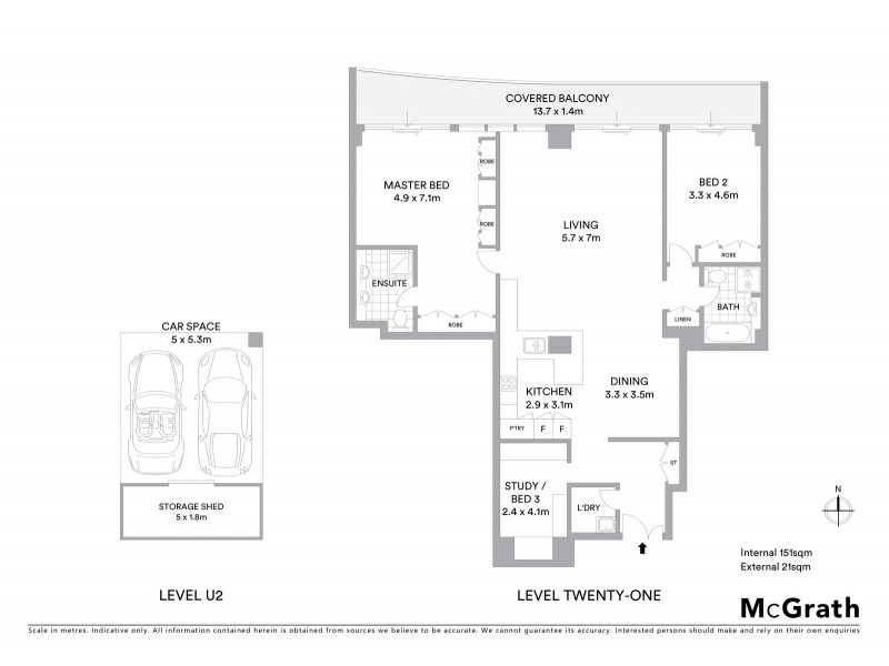 2102/168 Kent Street, Sydney NSW 2000 Floorplan