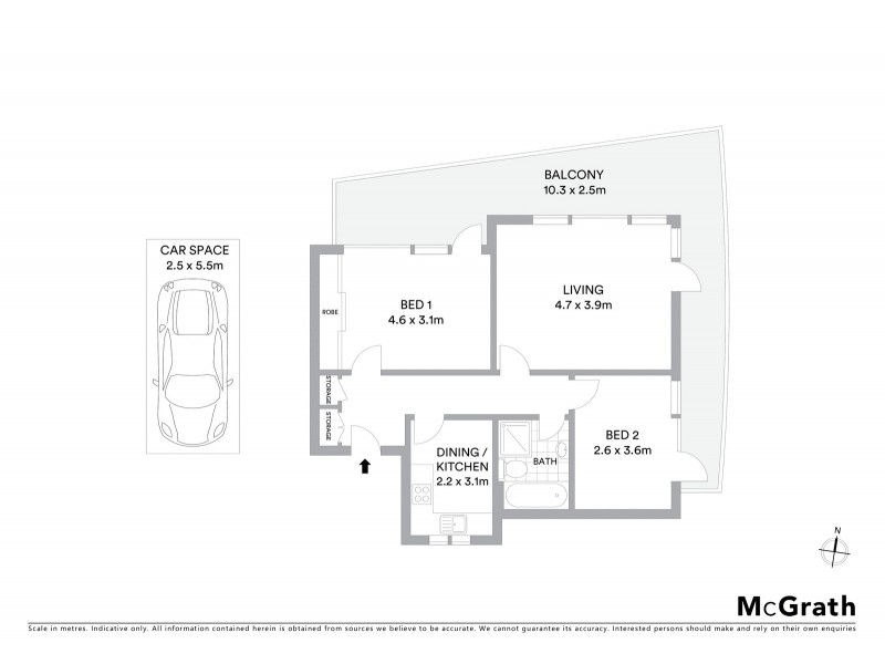 21/20 Edward Street, Bondi Beach NSW 2026 Floorplan