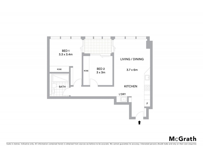 1807/161 Clarence Street, Sydney NSW 2000 Floorplan