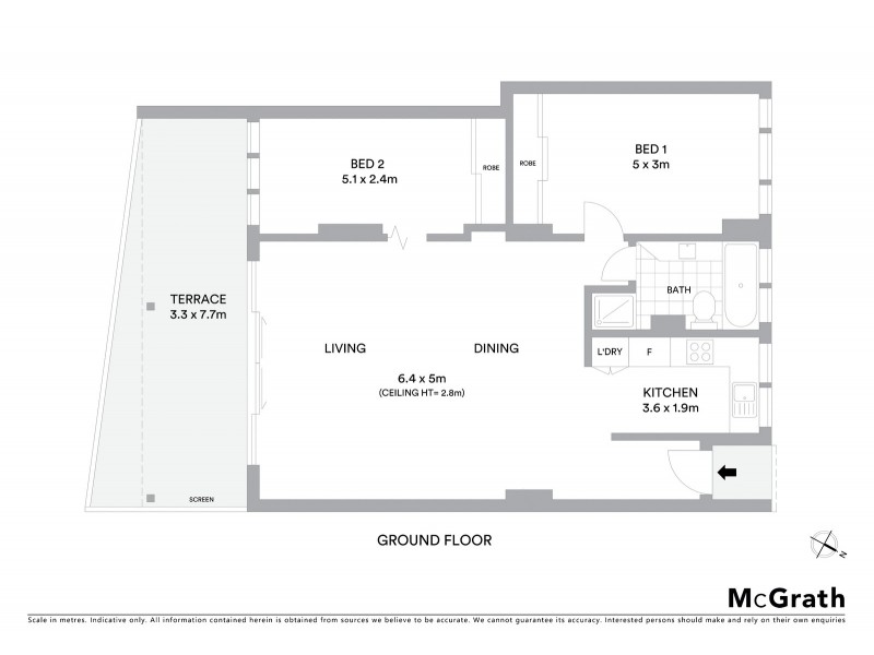 1/20 Illawong Avenue, Tamarama NSW 2026 Floorplan