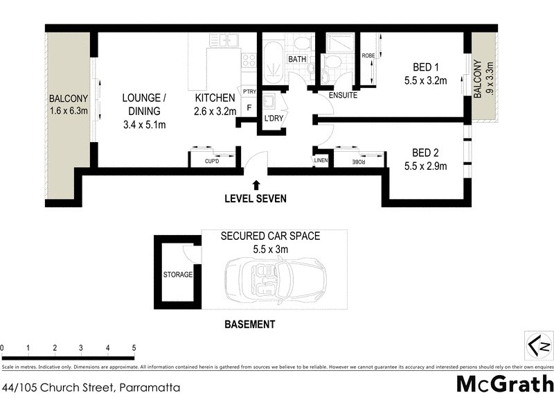 44/105 Church Street, Parramatta NSW 2150 Floorplan