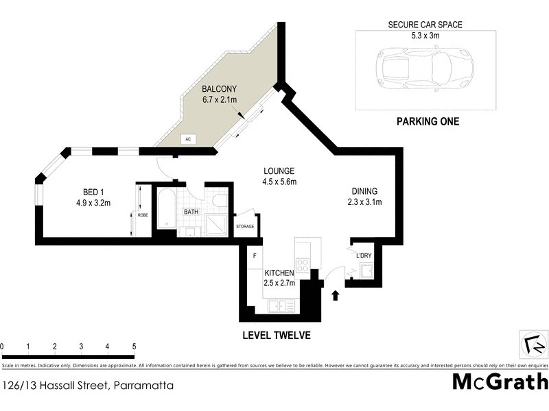 126/13 Hassall Street, Parramatta NSW 2150 Floorplan