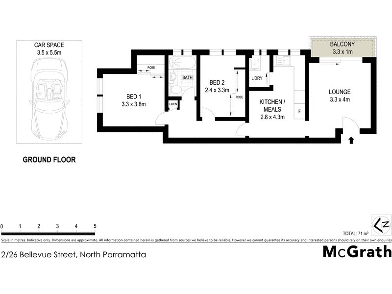 2/26 Bellevue Street, North Parramatta NSW 2151 Floorplan