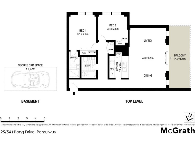 25/54 Nijong Drive, Pemulwuy NSW 2145 Floorplan
