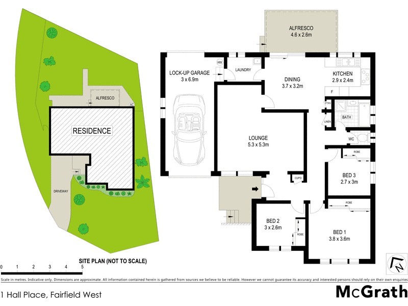 1 Hall Place, Fairfield West NSW 2165 Floorplan